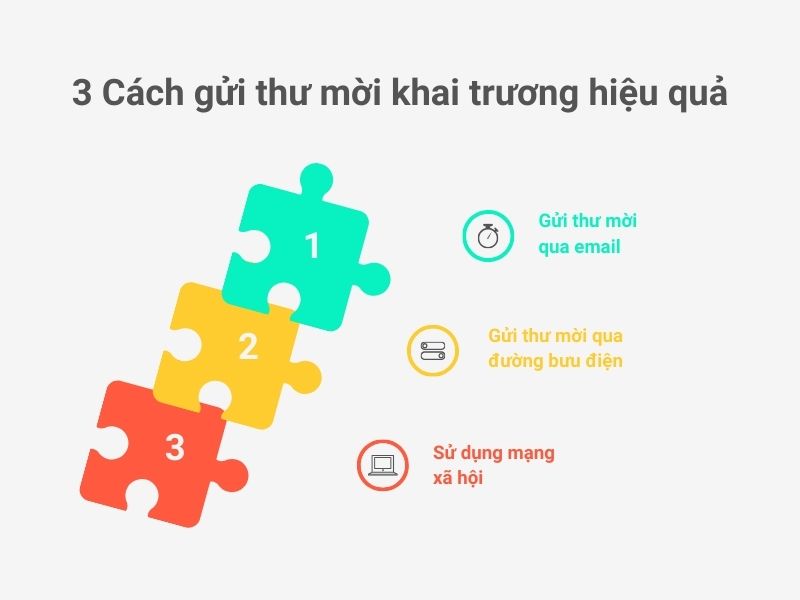 3 Cách gửi thư mời khai trương hiệu quả