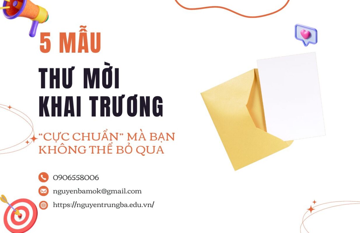 5 Mẫu thư mời khai trương “Cực chuẩn” mà bạn không thể bỏ qua