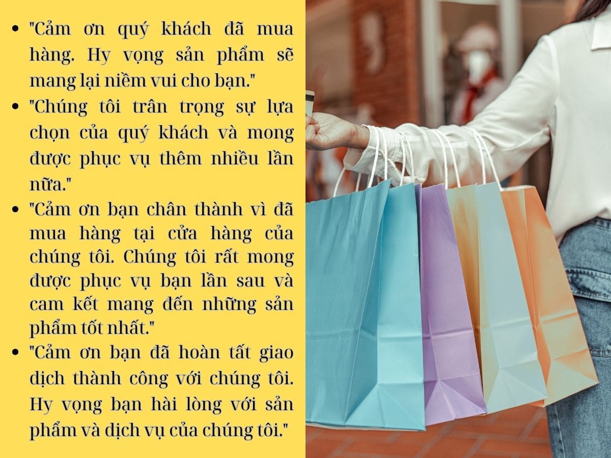 50 lời cảm ơn hay nhất - Lời cảm ơn dành cho những khách hàng đã mua hàng