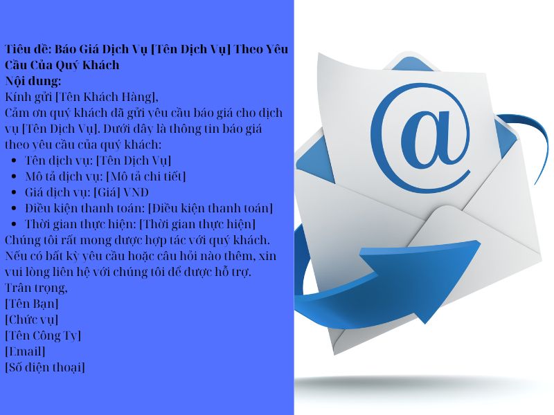 Cách viết email báo giá - Mẫu Email báo giá dành cho khách yêu cầu cụ thể