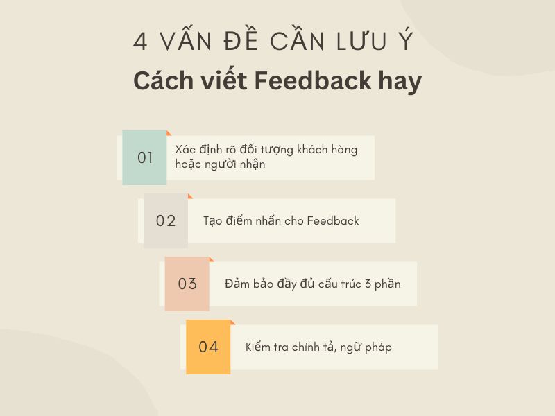 4 Vấn đề cần lưu ý về cách viết Feedback hay