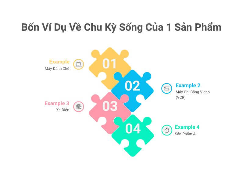 4 Ví dụ về chu kỳ sống của 1 sản phẩm