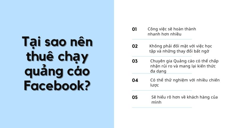 Tại sao nên thuê chạy quảng cáo Facebook?