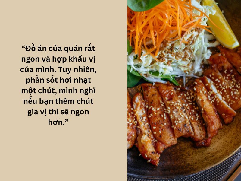 Mẫu Feedback dành cho lĩnh vực ăn uống