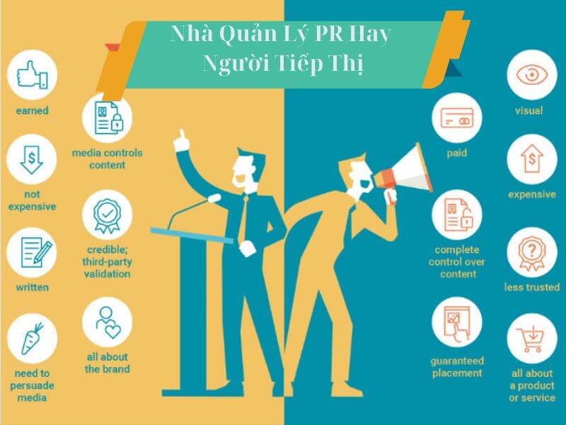 Ví Dụ Về Sự Khác Nhau Giữa PR Và Marketing - Nhà quản lý hay người tiếp thị