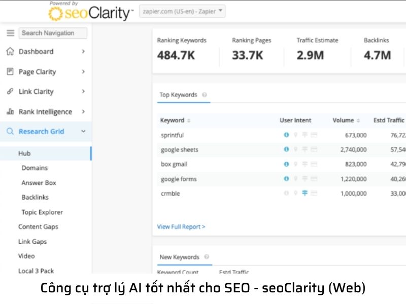 Phần mềm SEO tốt nhất - SEOClarity