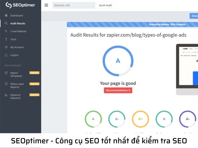 Phần mềm SEO tốt nhất - SEOptimer