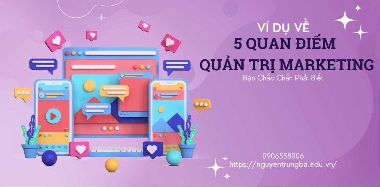 Ví dụ về 5 quan điểm quản trị marketing