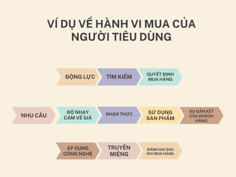 Ví dụ về hành vi mua của người tiêu dùng