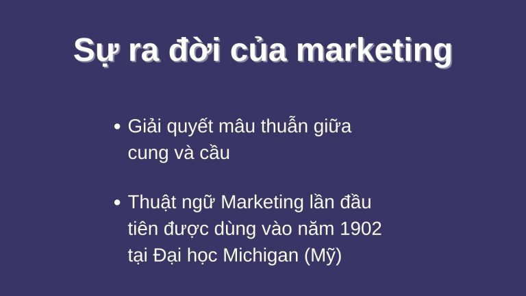 Sự ra đời của marketing