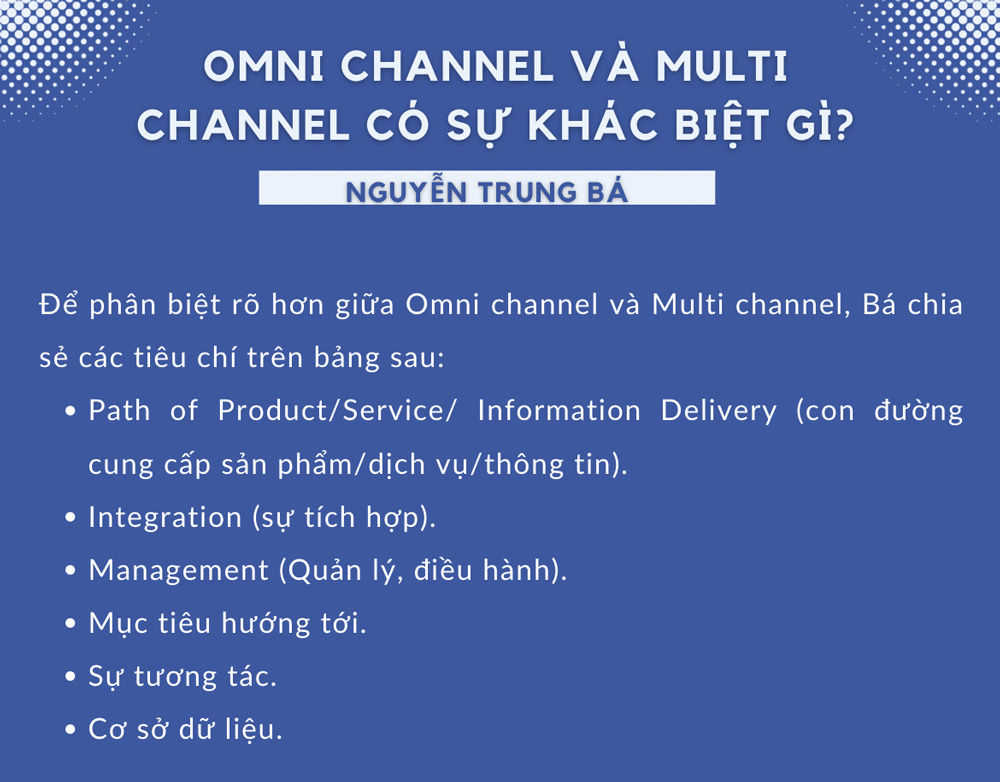 Omni channel là gì? Sự khác biệt với multi channal