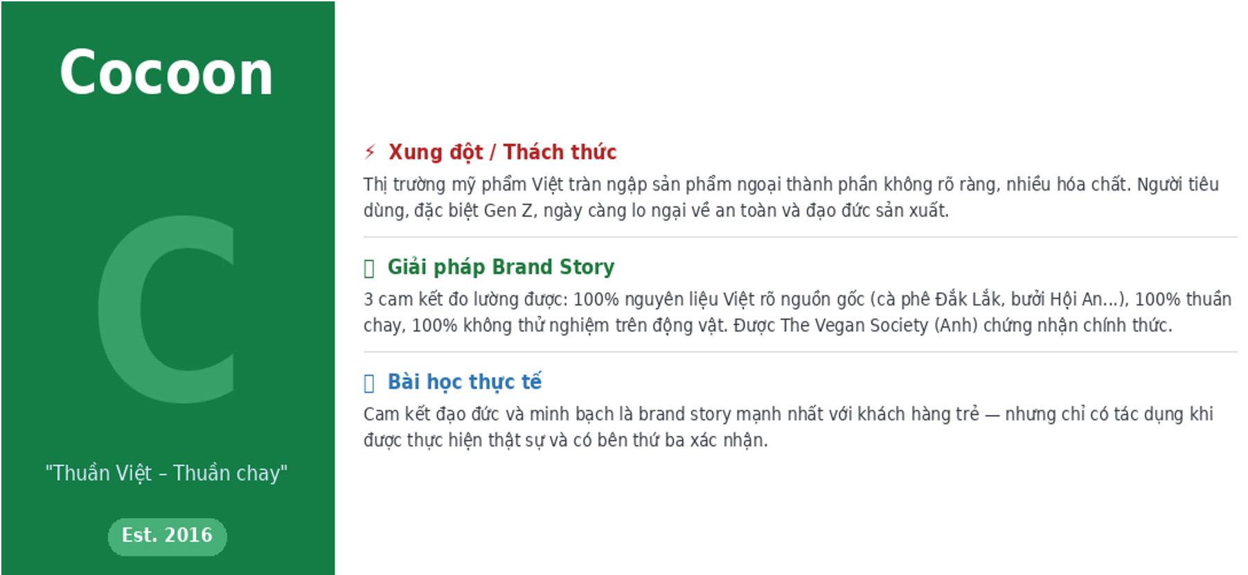 Câu chuyện thương hiệu của Cocoon